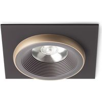 Faretto SHARM SQ I da incasso marrone/oro perlato 230V LED 10W 24° 3000K