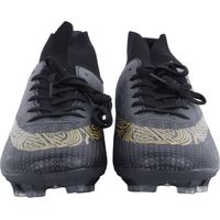 Chaussures de football pour hommes, chaussures de football montantes pour femmes, chaussures de football à lacets, chaussures de compétition, chaussures d'entraînement, noires (à crampons), pointure 4