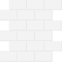 Credence Adhésif pour Cuisine Salle de Bain, Faux Carrelage Adhésif Mur Blanc Credence Cuisine Adhésif, Imperméable Metro 3D Carrelage PVC Adhésif Mural, 4 Pièces (Blanc, 5 Feuilles)
