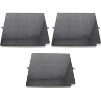 Ersatzteil - Set von drei Kohlefiltern AIRFORCE FC120 AFFCAF16CS 260X256X17 mm - - AIRFORCE, ARTHUR MARTIN ELECTROLUX, WHIRLPOOL, AIRLUX, ELECTROLUX, AEG