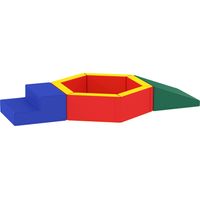 Parcours motricité bébé en mousse EPE avec piscine à balles, module motricité bébé avec housse en PU, multicolore