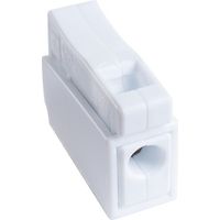 Borne de connexion blanche - 1 fil - Fil souple / fil rigide - Vendu par 100 - SIB