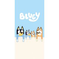 Bluey - Serviette de plage en coton - Bleu/Beige - 70 x 140 cm - Livraison gratuite