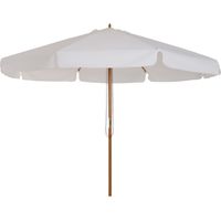 3.3m Elegant Wooden Parasol - Cream