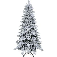 Verschneiter Weihnachtsbaum "Cervino" aus PVC und PE Real Touch Effect + Flocking -210 cm