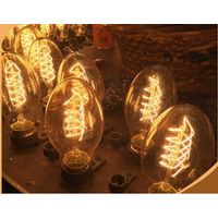 Satz von 3 Lampen / Glühbirnen Glühbirne Edison E27 BT55 Vintage 2