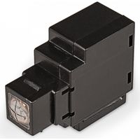 Lecteur de proximité encastré pour KEYSTONE RJ45. 4 LED. Ronfleur. 1 borne. Récipient en thermoplastique blanc.