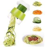 Coupe Légumes Spirale, 3 en 1 Spaghetti de Légumes Spiralizer Legume, Spirale de Légumes Trancheuse pour Courgette Nouilles, Spaghettis, Carotte, Concombre