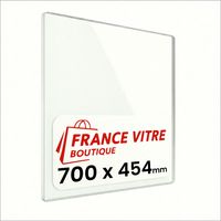 700 x 454 x 4 mm - Vitre de cheminée pour insert et poêle à bois - verre de rechange - France Vitre - jusqu'à 800°C - 454 x 700 x 4 mm