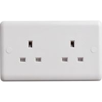 Deta Unswitched Socket 2-Gang 13A