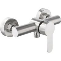 Pair Mitigeur de douche monocommande, robinet de douche mural en acier inoxydable 304, mitigeur de douche monocommande avec accessoires de montage, mitigeur de douche mural pour baignoire et douche (e