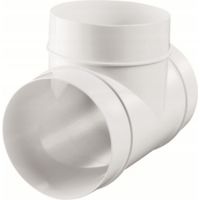 Rundes gerades T-Stück 125/125 mm PVC VENTS 592