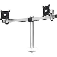 durable 508623 Soporte doble para monitor plateado ergonómico