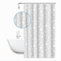 Tenda Per Doccia Vasca Bagno Design Stile Marino 180x200 Cm Con 12 Anelli 87587