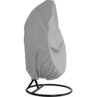 Funda para silla colgante de tela Oxford impermeable con forro de PVC, funda para silla colgante de patio con bolsa de almacenamiento, 230 x 200 cm, gris