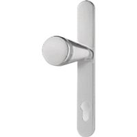 BKS Knopflangschild für außen, rund RR 7504, PZ 92 mm, silber eloxiert