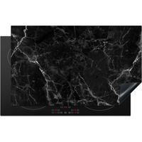 Induction Hob Protector Marble - Black - White - Texture - Marble look 85x52 cm