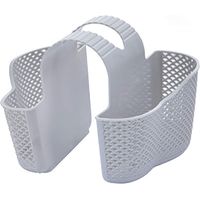organizador del fregadero de la cocina organizador del Caddy sostenedor de utensilios de cocina esponja sostenedor cocina baño almacenamiento Aufbew(gris)