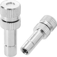 Buse d'arrosage buse d'irrigation en cuivre réglable tête de brouillard d'eau Micro brumisation accessoires semis serre jardin 10 pièces 0.6mm(0.0236in) 20 Pièces 0.4mm(0.0157in)