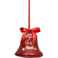 Glocke zum Aufhängen aus rotem Papier mit Glitter Frohe Weihnachten 75mm - Atmosphera créateur d'intérieur