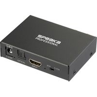 SpeaKa Professional SP-HDS-300 2 Port HDMI-Splitter Ultra HD-fähig, mit eingebautem Konverter, mit A