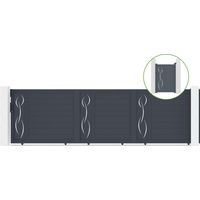 Puerta corredera 5m LIFE H.140cm aluminio + puerta LIFE H140 GRIS