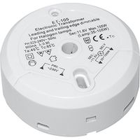 transformador halógeno Transmedia LT5-3L, 230/12V/35-105W, protección contra sobrecarga, fusible de temperatura, no se puede soltar, ø 85 x 22 mm