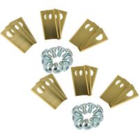 vhbw 18x Replacement Blade compatible with Worx Landroid S500i WR105SI Cordless Lawnmower - Cutter Blades, Silver Gold, steel (titan coating)