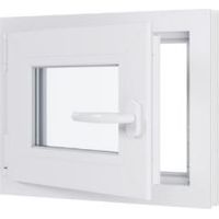 Finestra in PVC - Triplo vetro - Bianco - 500 mmx400 mm cm