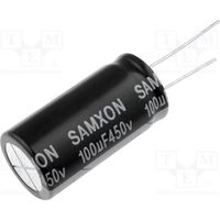 Elektrolytkondensator 100uF 450Vdc Größen 18x40mm Radial