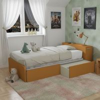 Letto una piazza e mezza 120x190 con contenitore - Ideale per camerette - Zolfo