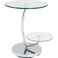 HAKU Möbel tavolino da caffè, metallo, cromo, Ø 52 x H 55 cm