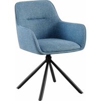 Sedia in tessuto Tipton blu