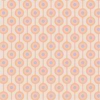 Retro wallpaper wall Profhome 395375 hot embossed non-woven wallpaper slightly textured with geometric shapes matt beige pastel orange pink lilac 4,5 m2