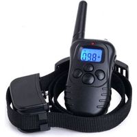 Collar de entrenamiento eléctrico recargable, resistente al agua, control remoto inalámbrico, alcance de 300 metros, adecuado para el entrenamiento de perros.