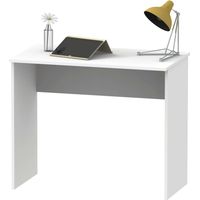 Mesa Escritorio Ideal para Estudio u Oficina Melamina Color Blanco Mate 90 cm