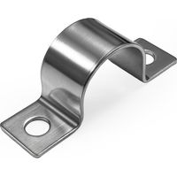 20 Pièces Colliers de Serrage en U, Collier de Fixation Inox, U-Collier pour Pipeline, Conduits Électriques et Câble (Ø 20 mm)