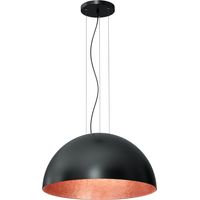 Suspension Compo Ø60 noir intérieur cuivre E27 Luminex