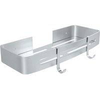 Étagère de Douche Etagère de Salle de Bain Sans Perçage,Panier de Douche Mural, Serviteur de Douche Panier de Rangement Organiseur, Adhésif, Aluminium