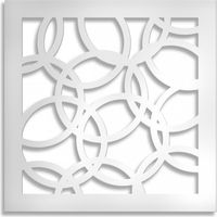 CERCHI SMALL - Panneau ajouré en PVC -1 cm épaisseur - Dimension : 48x48 cm - Couleur : blanc