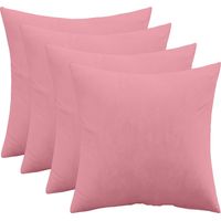 Lot de 4 coussins en velours - housse et garnissage - Mesmal Rose pâle