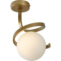 Plafoniera moderna Sarabi oro vetro bianco 1xE27 Rabalux