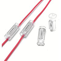 1-poliger Kabelverbinder 10 Stück – Lötfreier Schnellverbinder für 18–20 AWG (0,5–0,75 mm²), Einzelader Draht-zu-Draht Verbinder, Transparentes PC-Gehäuse, für KFZ- und Industrieverkabelung