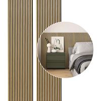 Jiubiaz Schalldämmung Set mit 8 Akustikplatten in Holzoptik aus MDF 60 x 120 x 2,1 cm Eichenholz