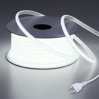 Ruban LED COB 20M 6000K blanc froid – Étanche IP65 pour chantiers et espaces humides – Flex découpable – Installation facile sans transformateur