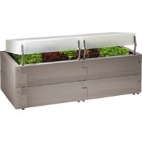 Juwel Hochbeet Timber + zwei Thermohauben 130 x 60 x 52 cm Blumenkasten