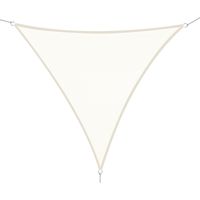Tenda a Vela Ombreggiante Triangolare Poliestere Anti-UV Crema 6x6x6m