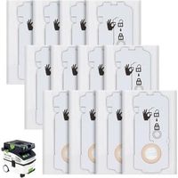 Packung mit 12 SMS-Staubbeuteln für Festool CT MINI/MINI I CT MIDI/MIDI I (2019+) - Typ CT MIDI-2.