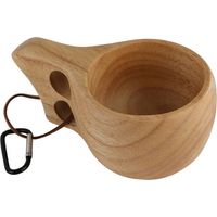 Tasse en bois KUKSA double trou personnalisée – Tasse à café et eau en hévéa