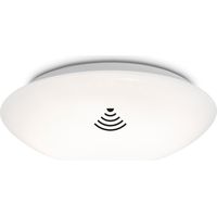LED Deckenlampe mit Bewegungsmelder, Dämmerungssensor, neutralweiße Lichtfarbe, Deckenleuchte, Badlampe, Küchenlampe, Badezimmerlampe, 28x6,5cm, Weiß